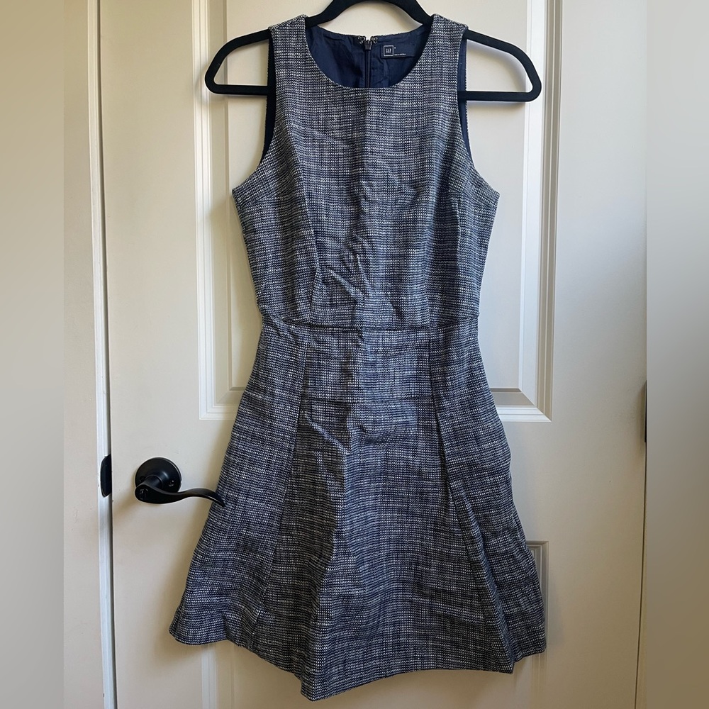Gap Fit Flare Tweed Dress